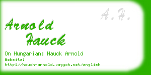 arnold hauck business card